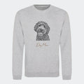 Sweatshirt Dog Mom - Upload eget billede Customizer TeeInBlue Print på front Heather Grey Medium