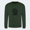 Sweatshirt Dog Mom - Upload eget billede Customizer TeeInBlue Print på front Forest Green Small