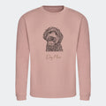 Sweatshirt Dog Mom - Upload eget billede Customizer TeeInBlue Print på front Dusty Pink Small