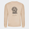Sweatshirt Dog Mom - Upload eget billede Customizer TeeInBlue Print på ryggen Nude Small