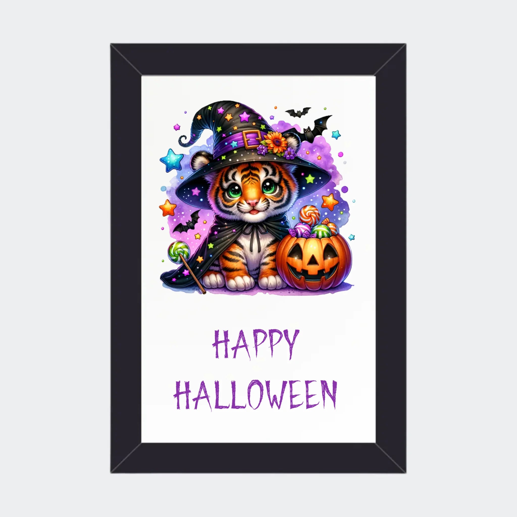 Halloween plakat, 10 × 15 med sort ramme