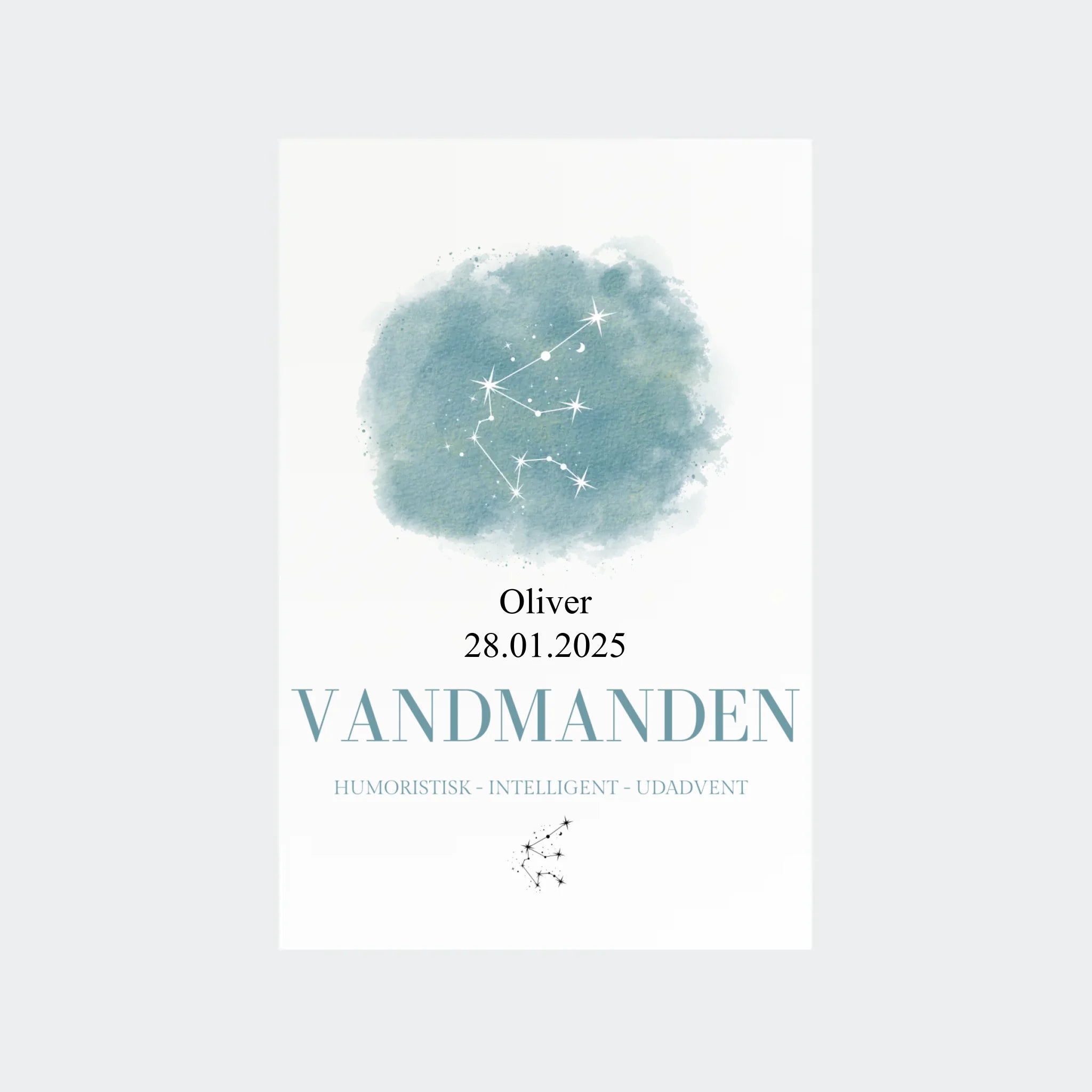 Stjernetegnsplakat – Vandmanden, 10 × 15 uden ramme