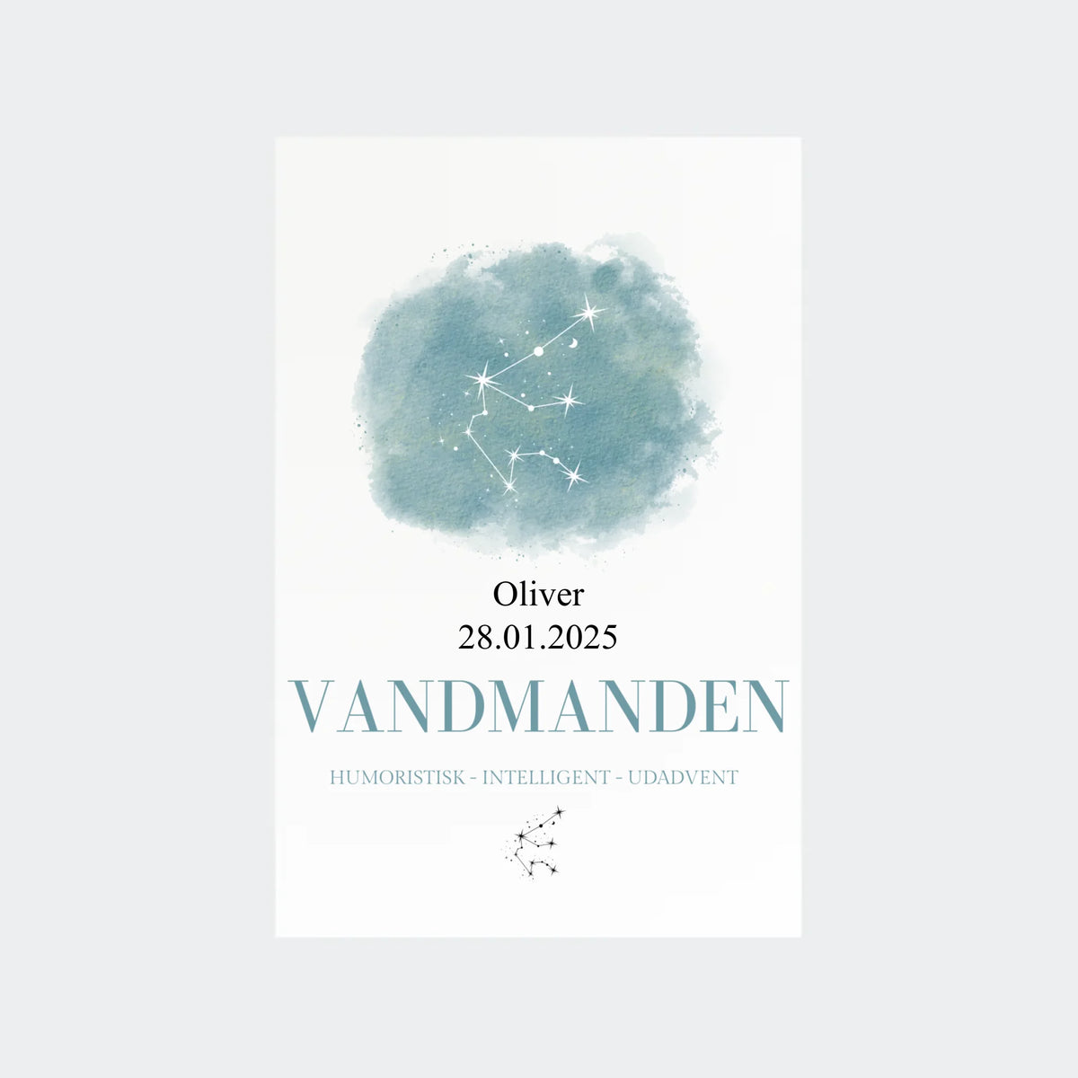 Stjernetegnsplakat – Vandmanden, 10 × 15 uden ramme