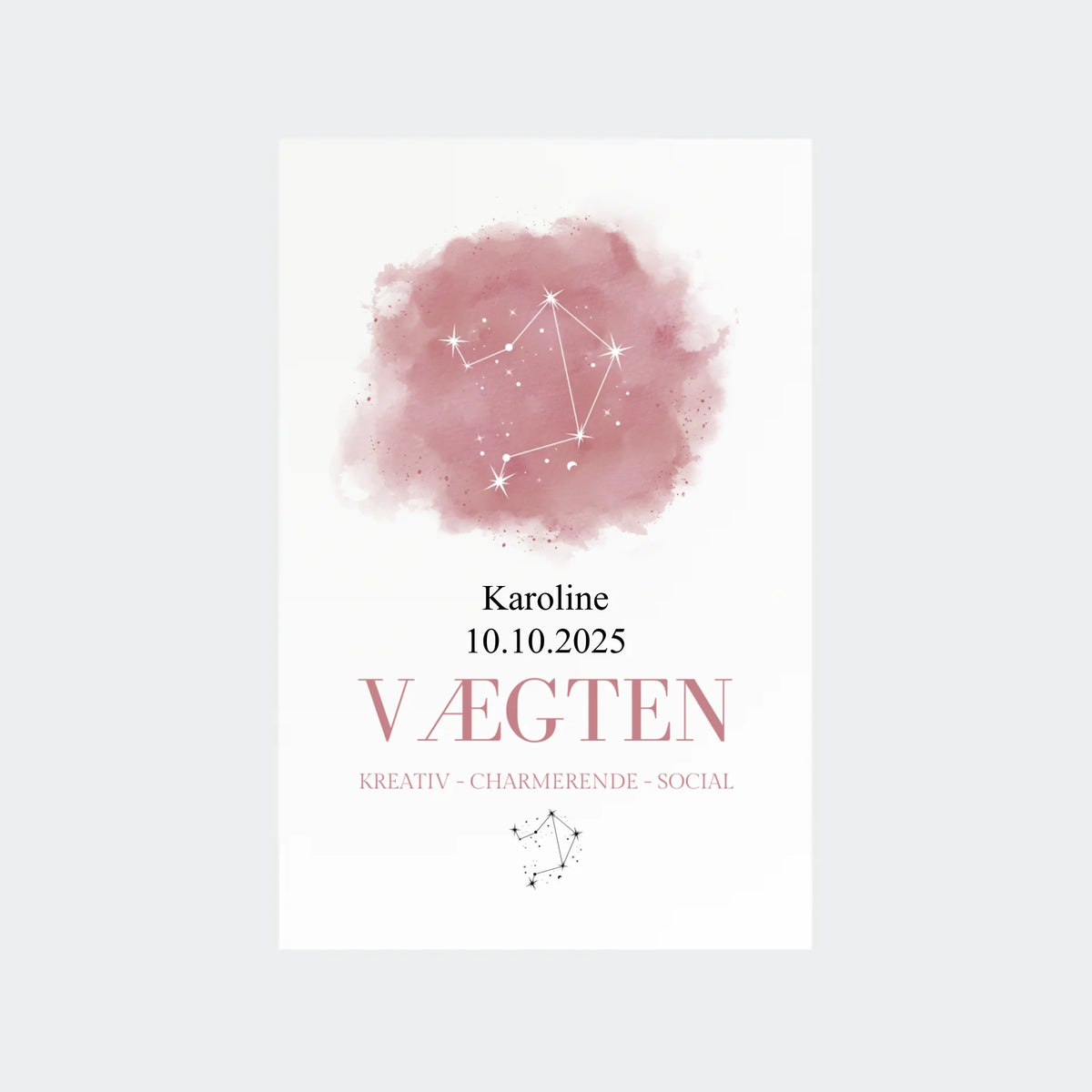 Stjernetegnsplakat – Vægten, 10 × 15 uden ramme