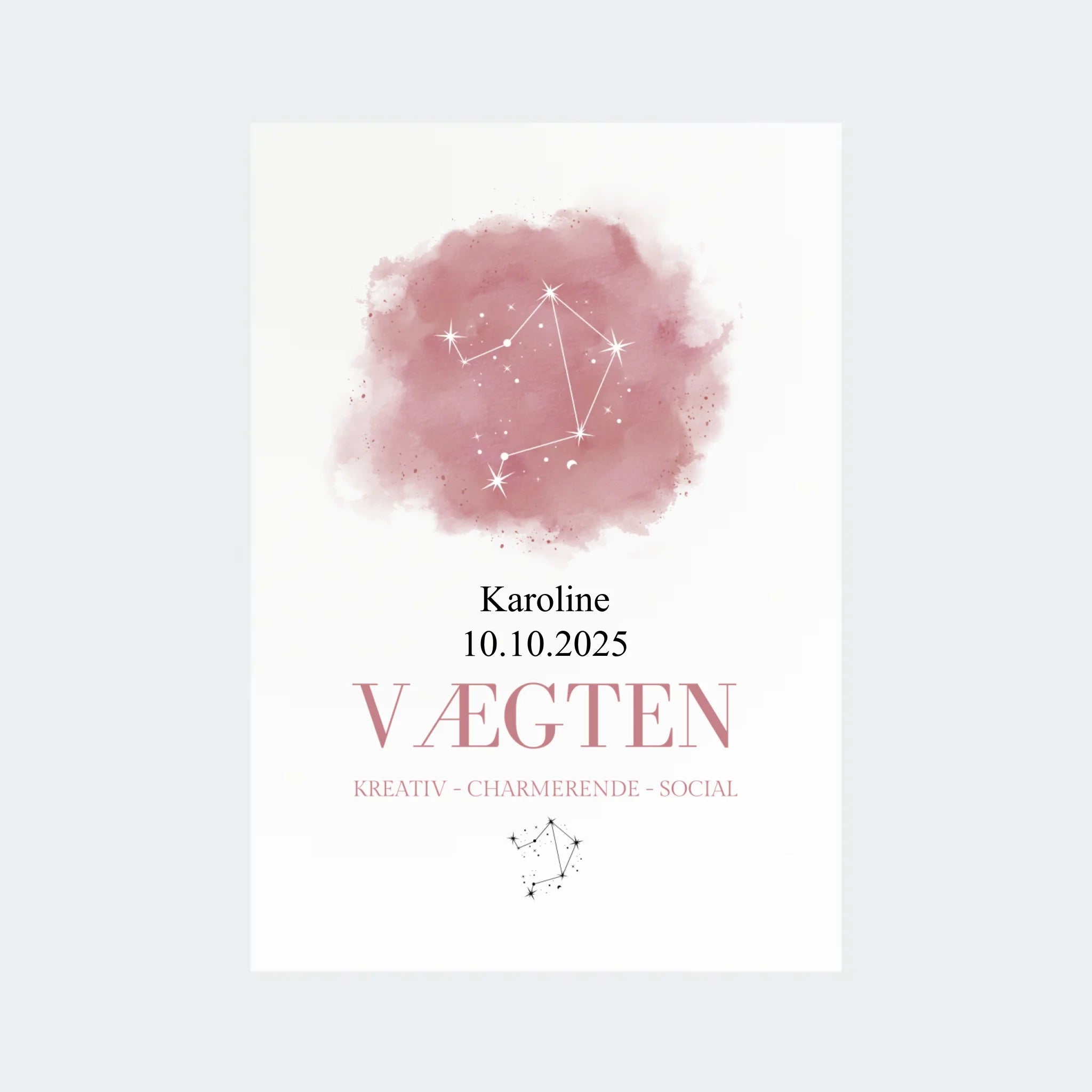 Stjernetegnsplakat – Vægten, A4 uden ramme