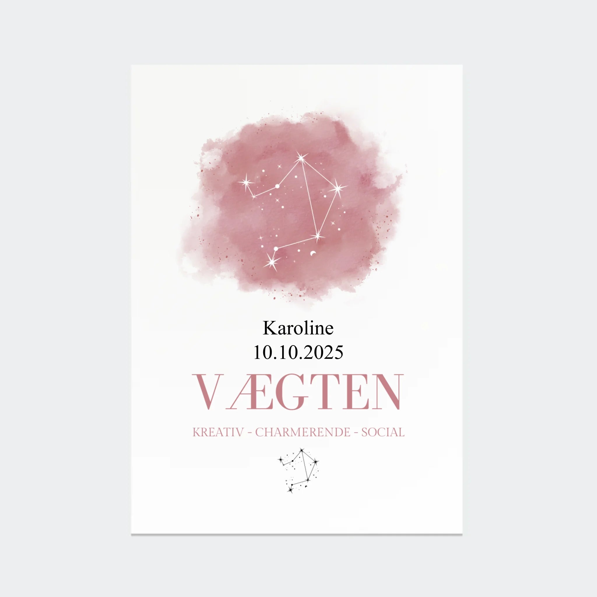 Stjernetegnsplakat – Vægten, A3 uden ramme