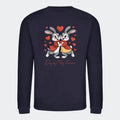 Personlig Sweatshirt til Valentinsdag - Din Kærlighedserklæring Unik Min Egen Verden.dk Print på ryggen French Navy Small