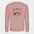 Personlig Sweatshirt til Valentinsdag - Din Kærlighedserklæring Unik Min Egen Verden.dk Print på ryggen Dusty Pink Small