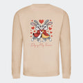 Personlig Sweatshirt til Valentinsdag - Din Kærlighedserklæring Unik Min Egen Verden.dk Print på ryggen Nude Small