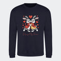 Personlig Sweatshirt til Valentinsdag - Din Kærlighedserklæring Unik Min Egen Verden.dk Print på front French Navy Small
