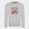 Personlig Sweatshirt til Valentinsdag - Din Kærlighedserklæring Unik Min Egen Verden.dk Print på front Heather Grey Medium