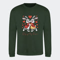 Personlig Sweatshirt til Valentinsdag - Din Kærlighedserklæring Unik Min Egen Verden.dk Print på front Forest Green Small