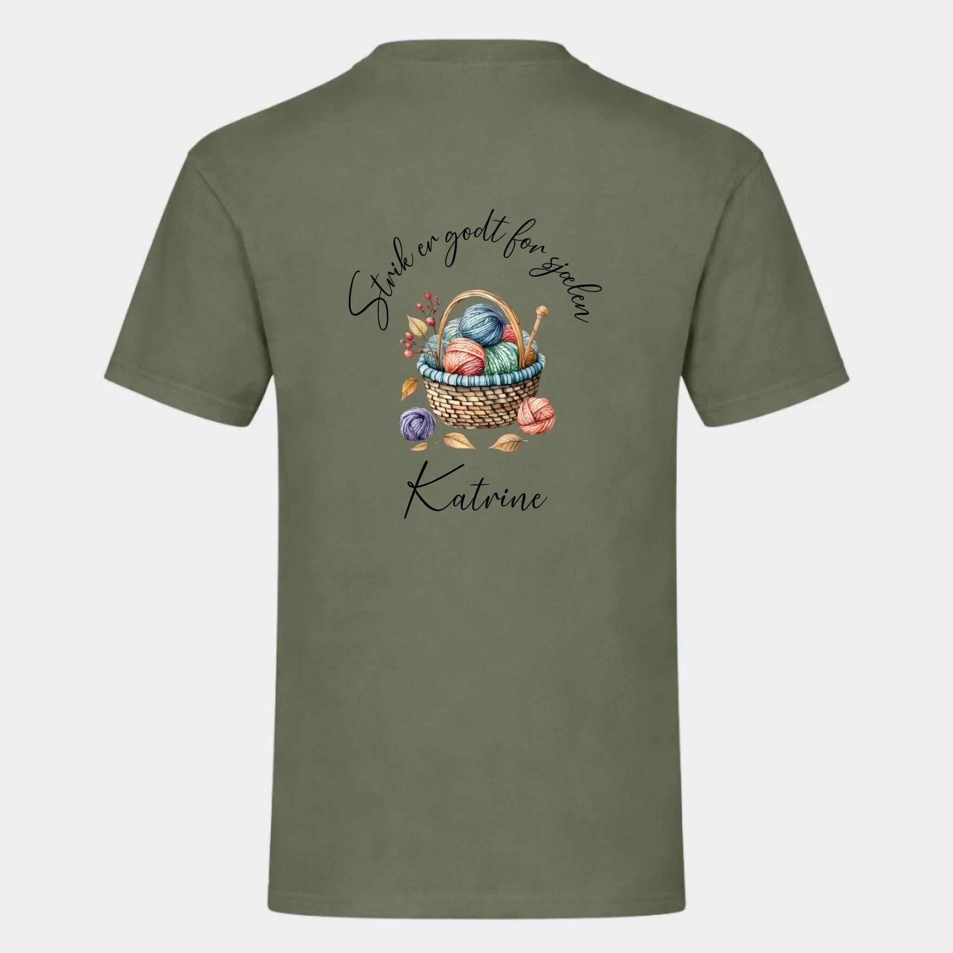 T-shirt - Strik er godt for sjælen Customizer TeeInBlue