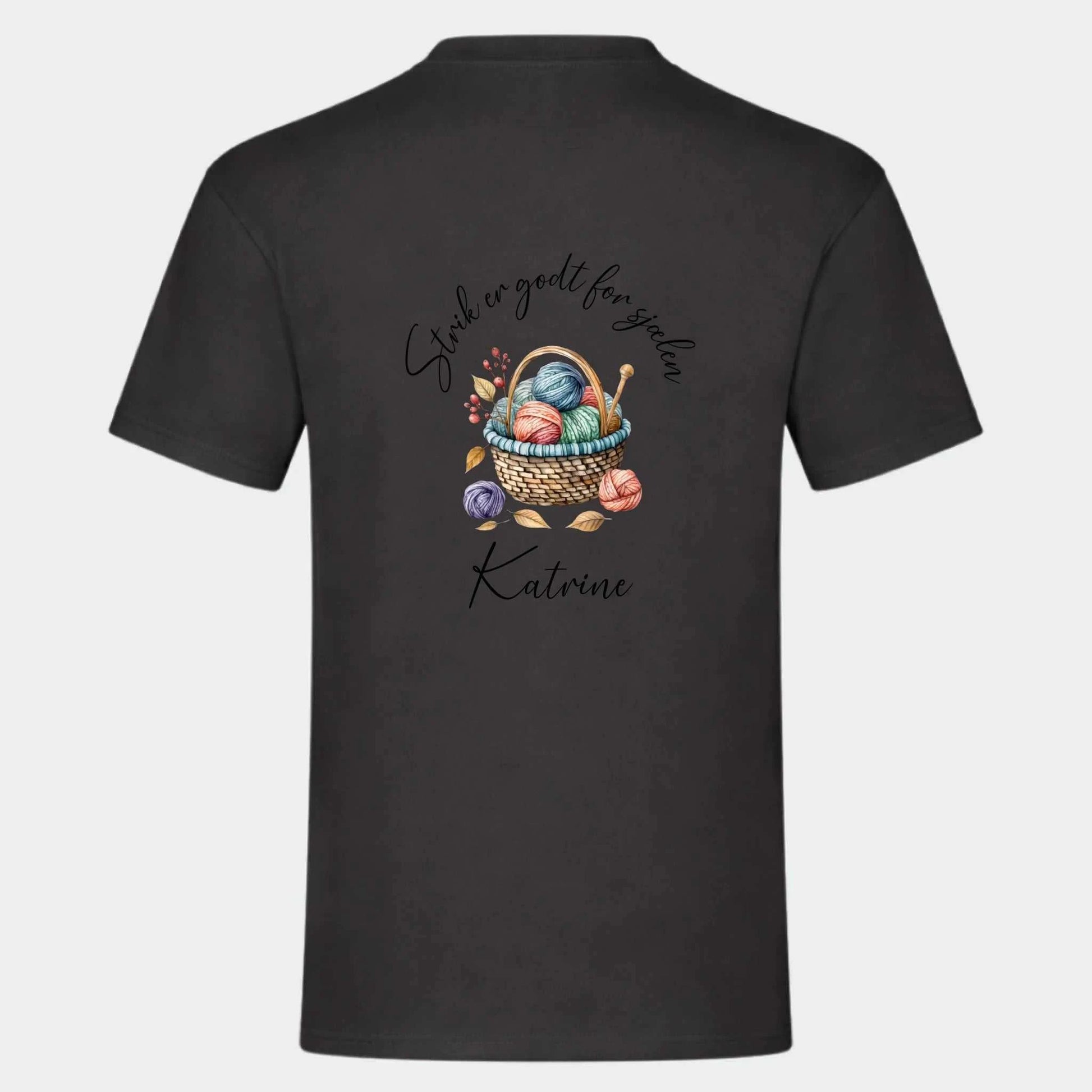 T-shirt - Strik er godt for sjælen Customizer TeeInBlue