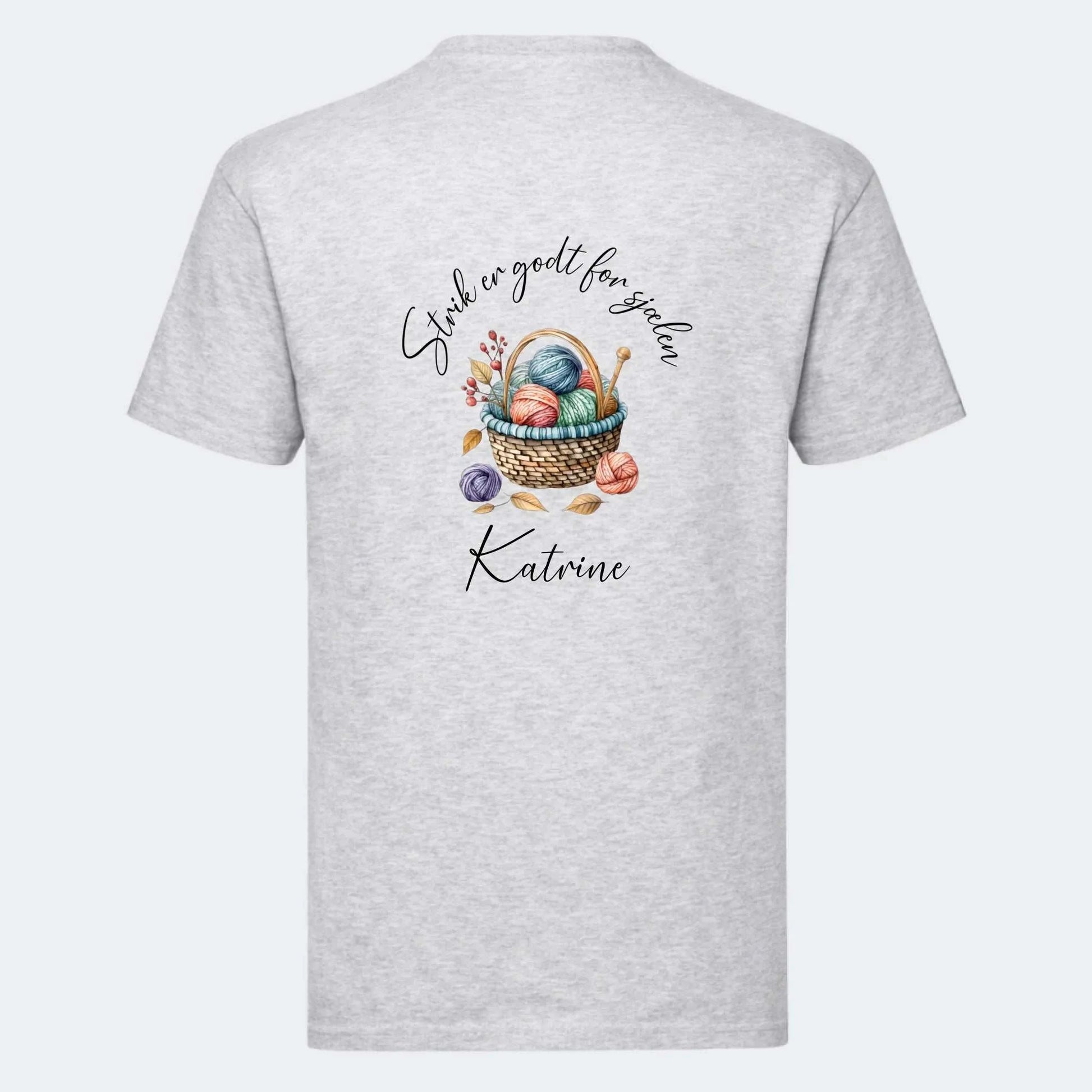 T-shirt - Strik er godt for sjælen Customizer TeeInBlue