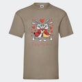 Vælg dit valentines T-shirt motiv Customizer TeeInBlue Print på front Khaki Small