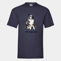 T-shirt til voksne - Hunderacer Customizer TeeInBlue Print på front Navy Small