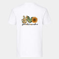 T-shirt til voksne - Peace, love, sunshine Customizer TeeInBlue