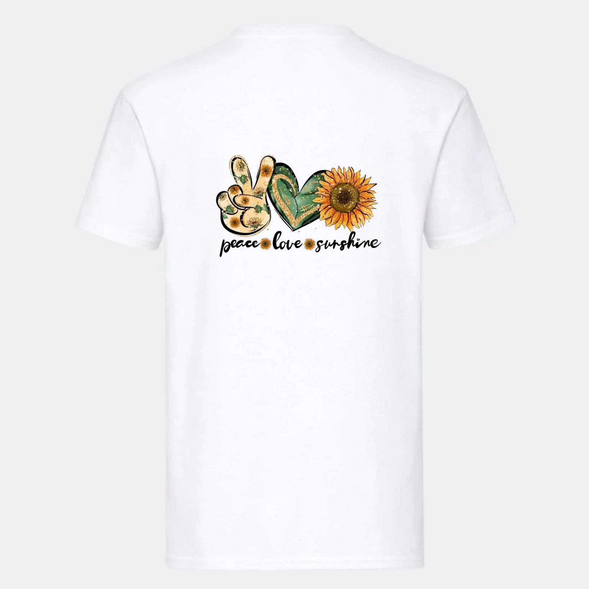 T-shirt til voksne - Peace, love, sunshine Customizer TeeInBlue