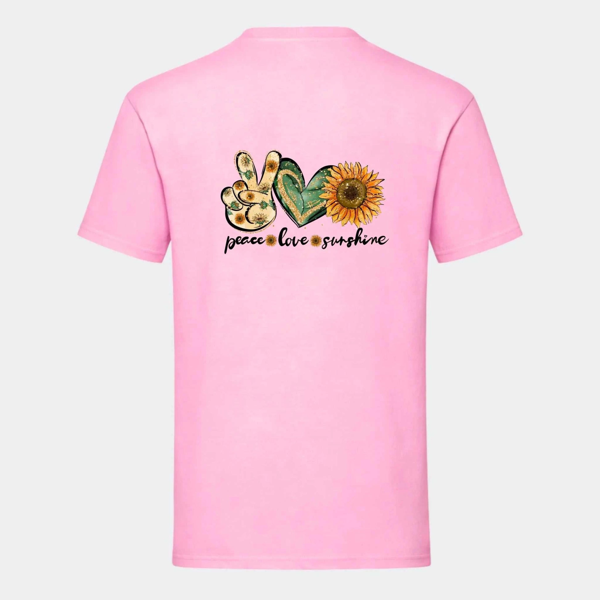 T-shirt til voksne - Peace, love, sunshine Customizer TeeInBlue