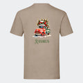 T-shirt til voksne - Bil med juletræ Customizer TeeInBlue
