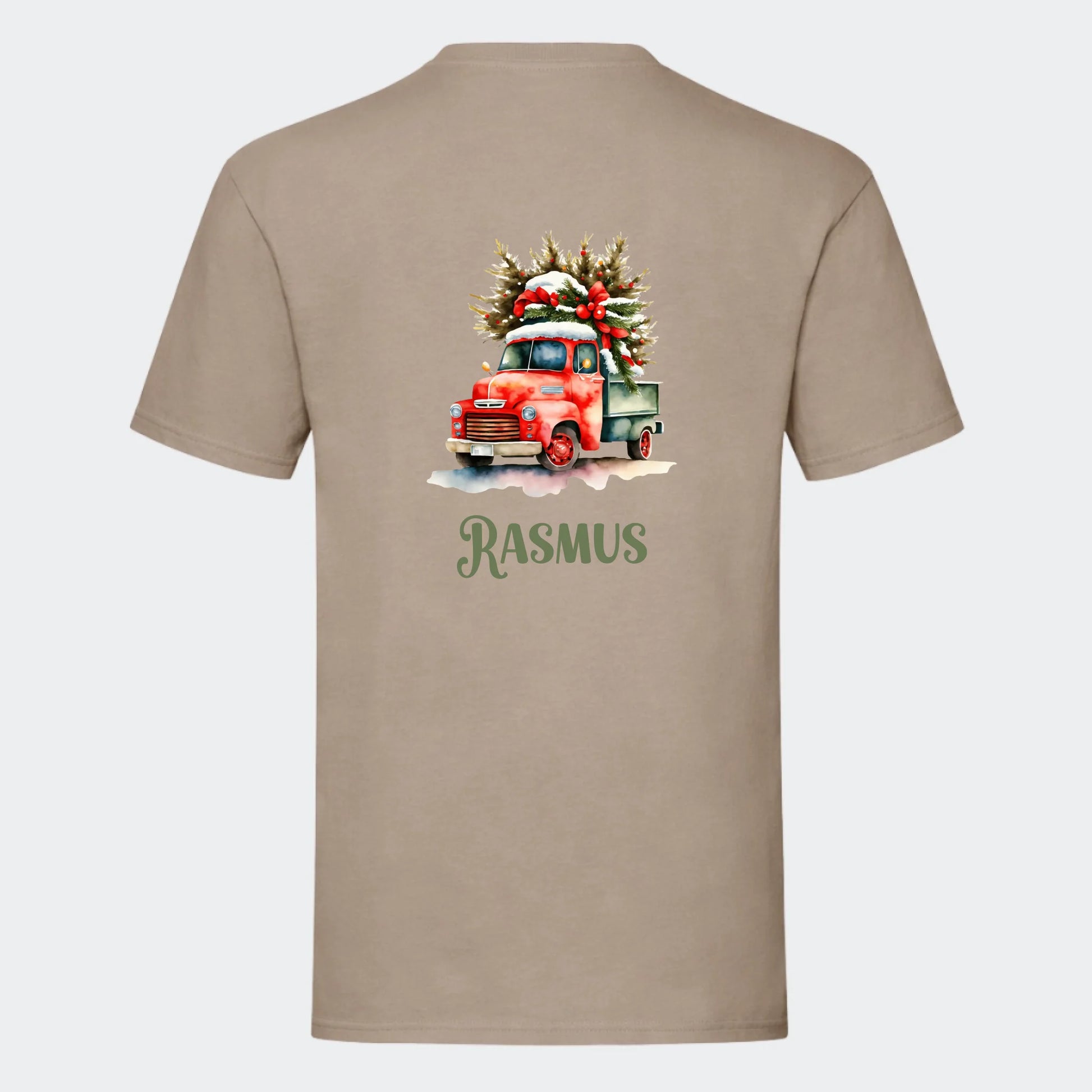 T-shirt til voksne - Bil med juletræ Customizer TeeInBlue