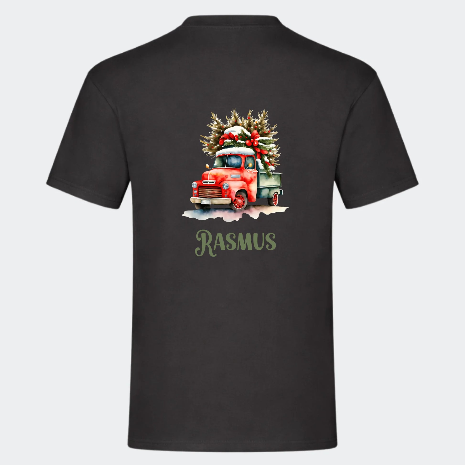 T-shirt til voksne - Bil med juletræ Customizer TeeInBlue