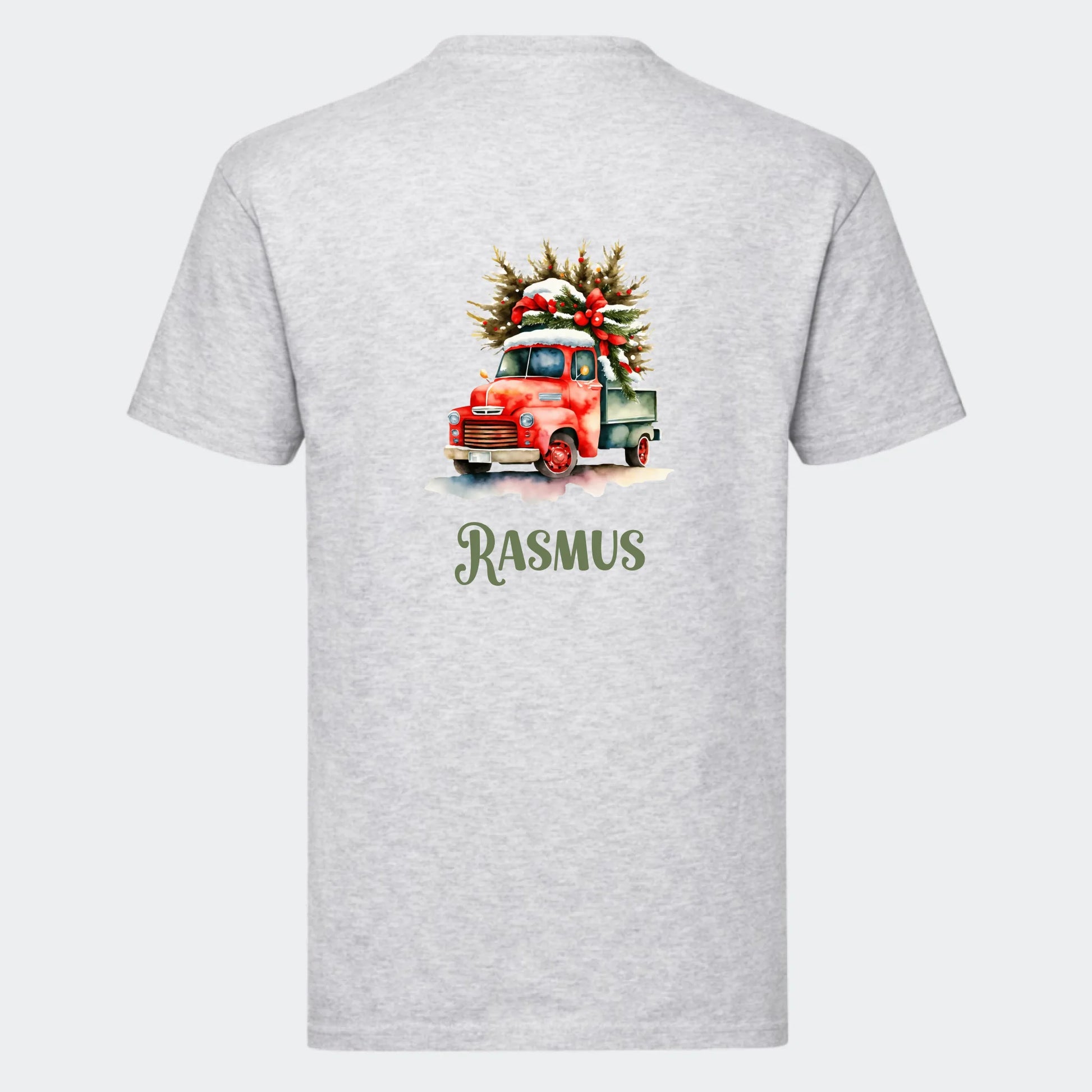 T-shirt til voksne - Bil med juletræ Customizer TeeInBlue