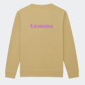 Sweatshirt til junior - Unicorn skrift Customizer TeeInBlue Print på ryggen Desert Sand 3-4 år