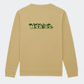 Sweatshirt til junior - Dino skrift Customizer TeeInBlue Print på ryggen Desert Sand 3-4 år