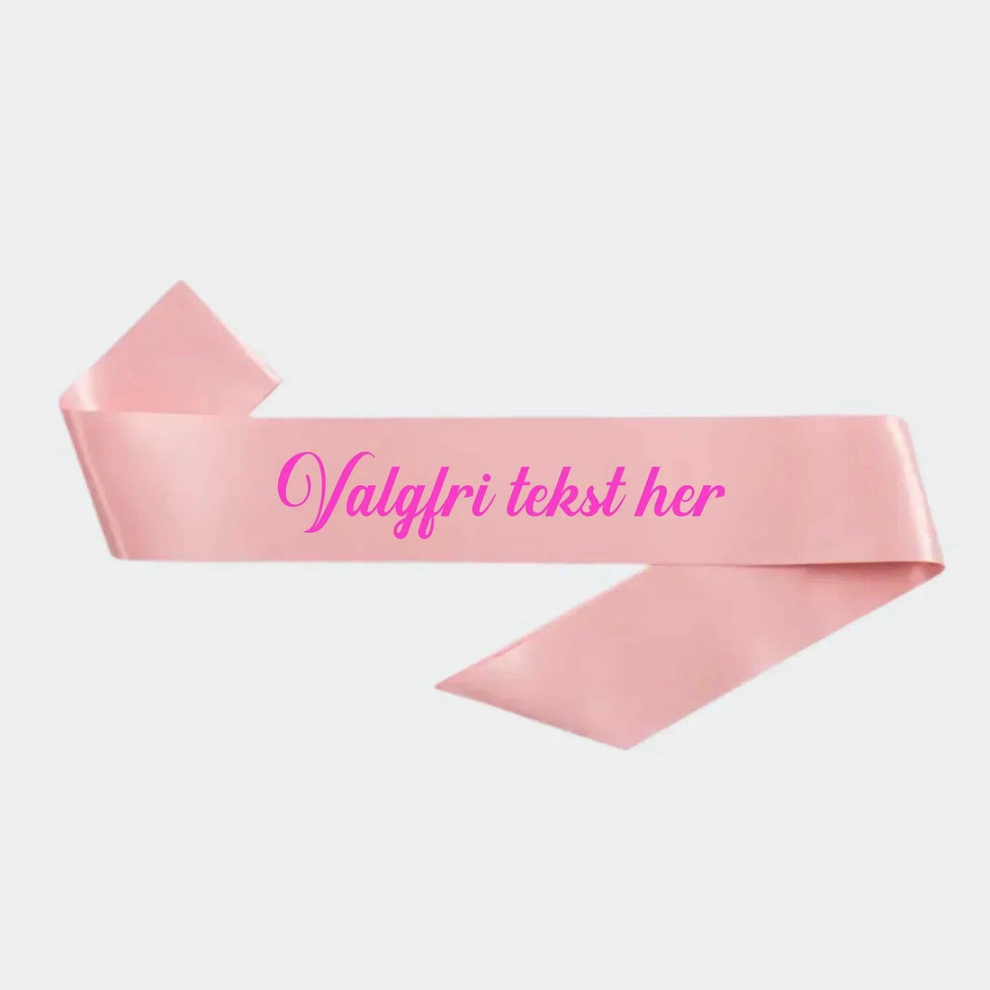 Lyserødt personligt ordensbånd med valgfri tekst til festlige begivenheder