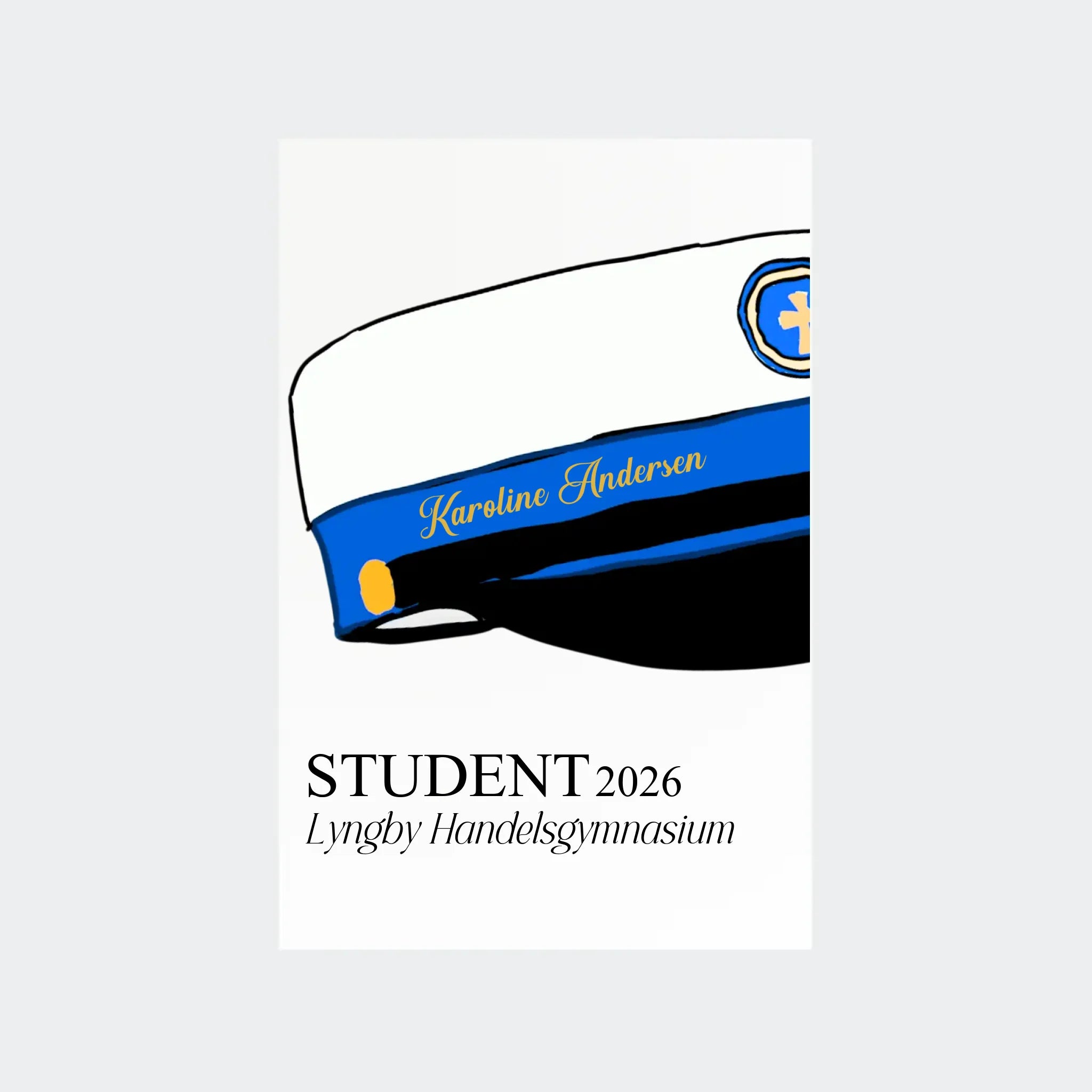 Plakat – HHX student 2026, 10 × 15 uden ramme