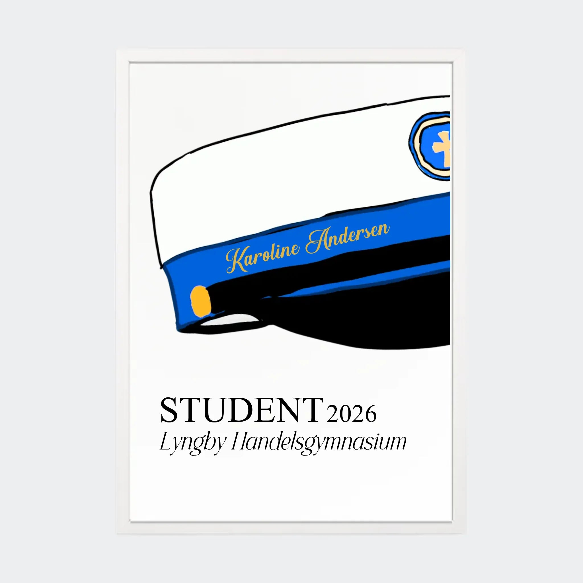 Plakat – HHX student 2026, A3 med hvid ramme