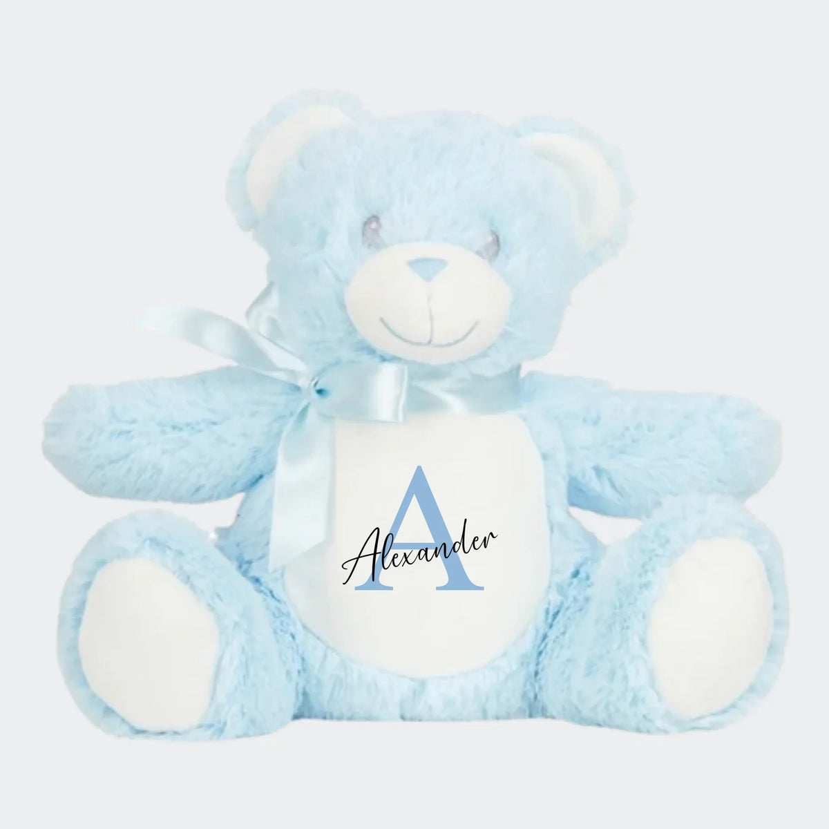 Navnebamser – Lyseblå bamse med Navn
