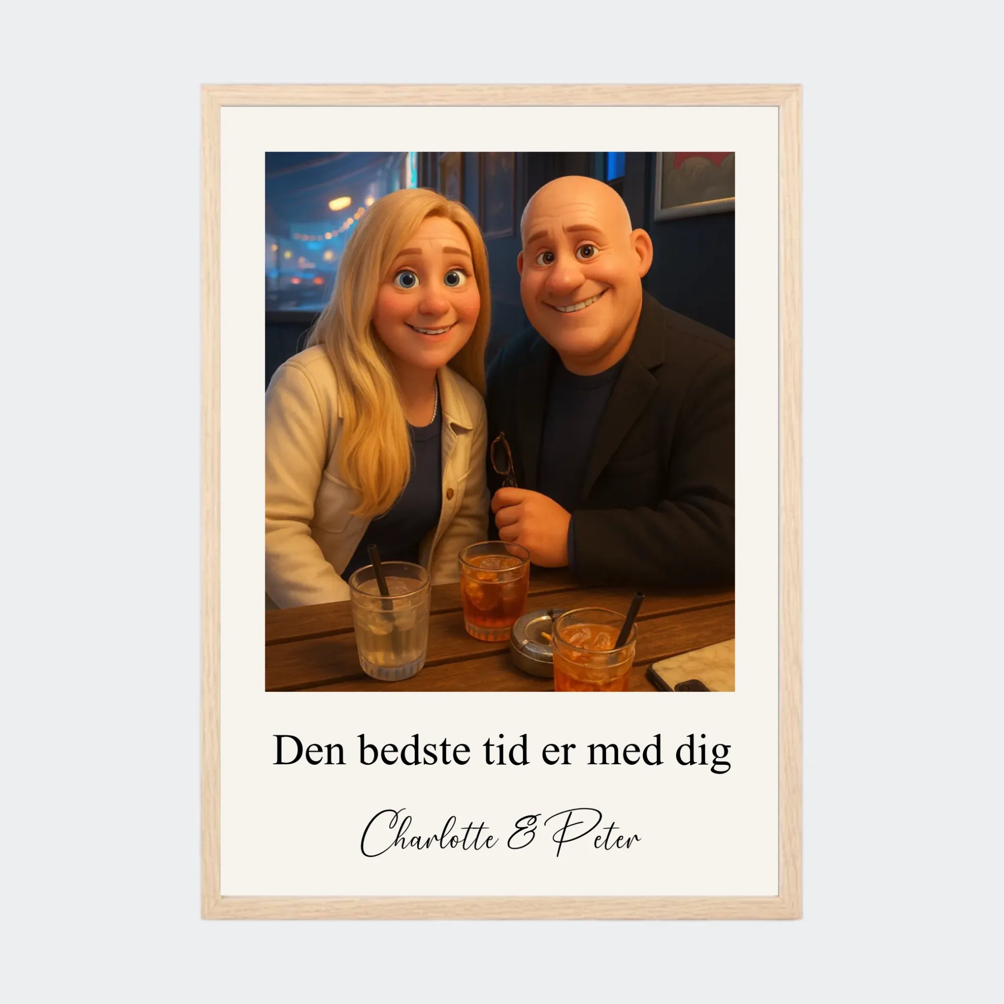Plakat Ai genereret Pixar – Upload eget billede, A3 med ramme i natur eg