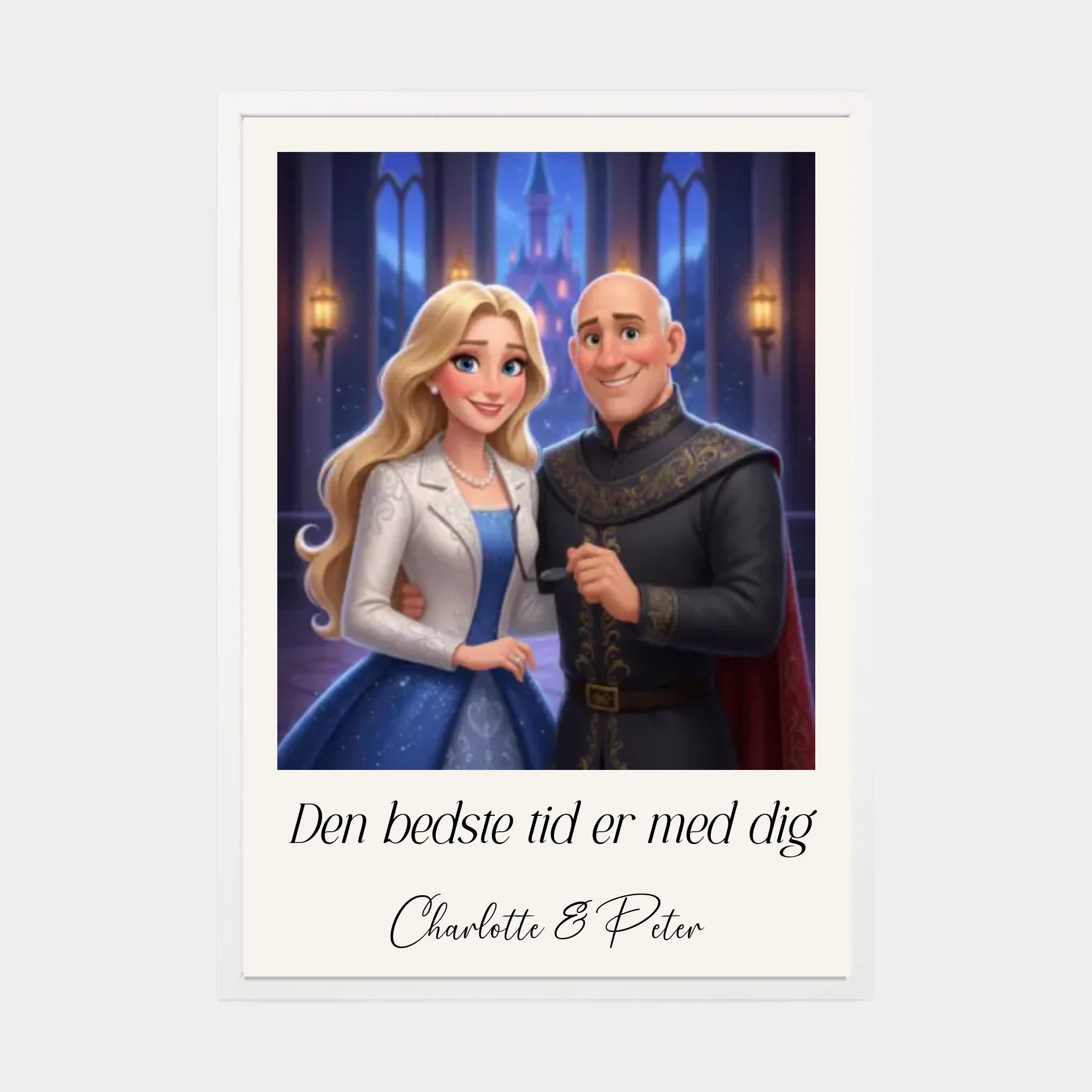 Plakat Ai genereret Disney – Upload eget billede, A3 med hvid ramme
