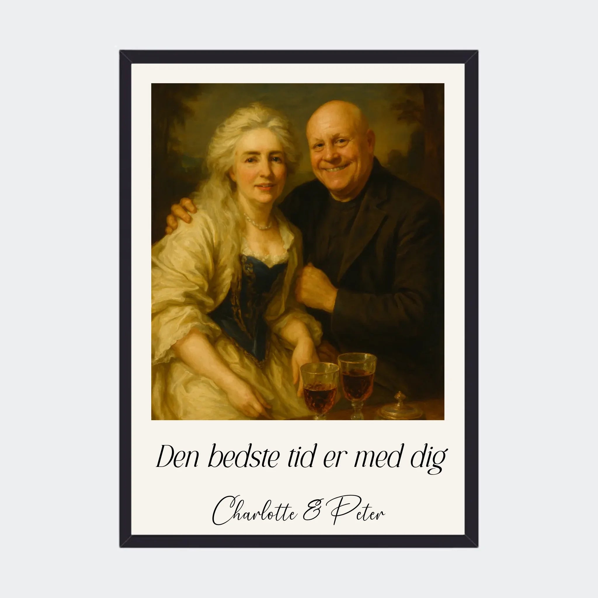 Plakat Ai genereret Royal Potrait – Upload eget billede, A3 med sort ramme