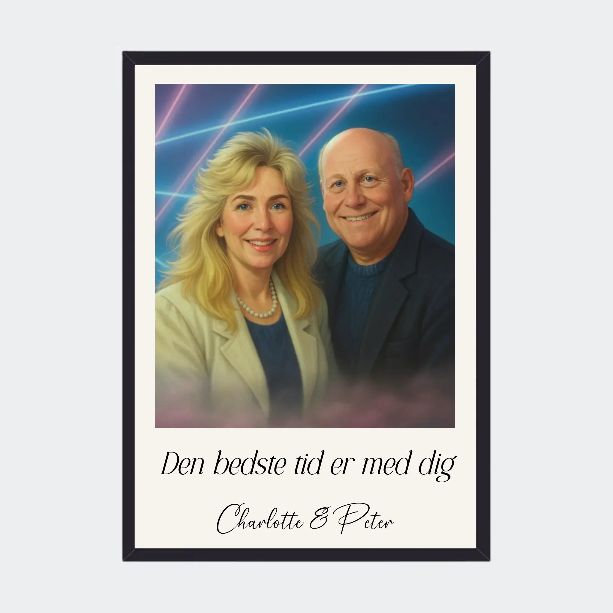 Plakat Ai genereret 1980s – Upload eget billede, A3 med sort ramme