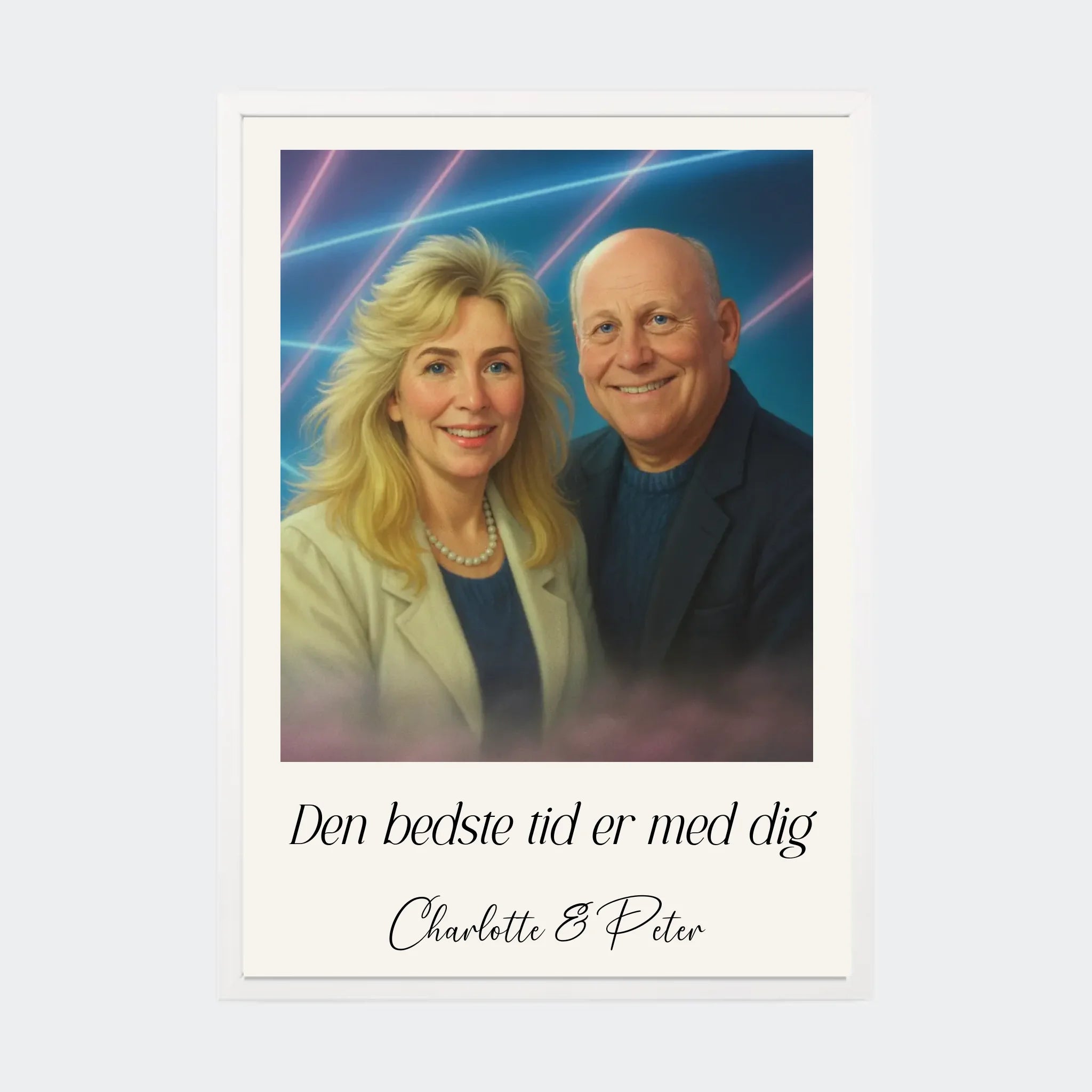 Plakat Ai genereret 1980s – Upload eget billede, A3 med hvid ramme