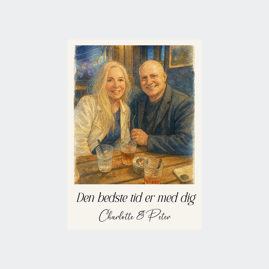 Plakat Ai genereret Watercolor Painting – Upload eget billede, Uden ramme