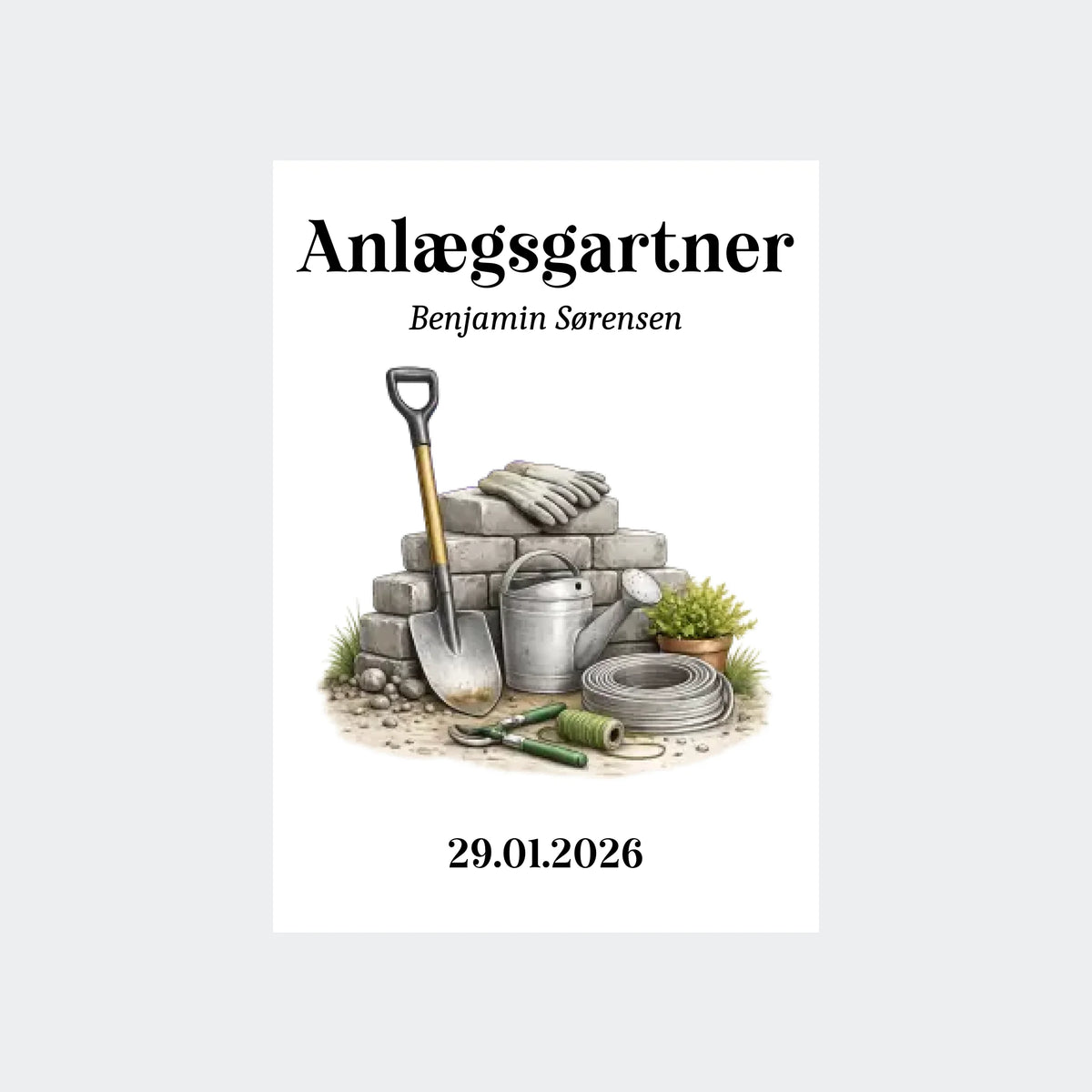 Plakat – Anlægsgartner, Uden ramme