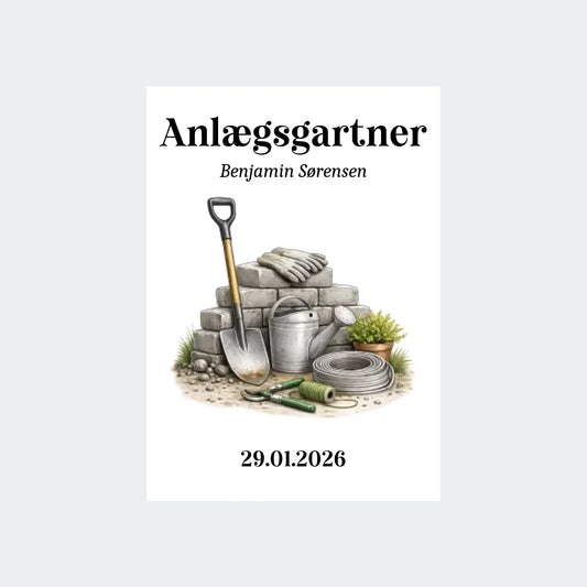 Plakat – Anlægsgartner, Uden ramme