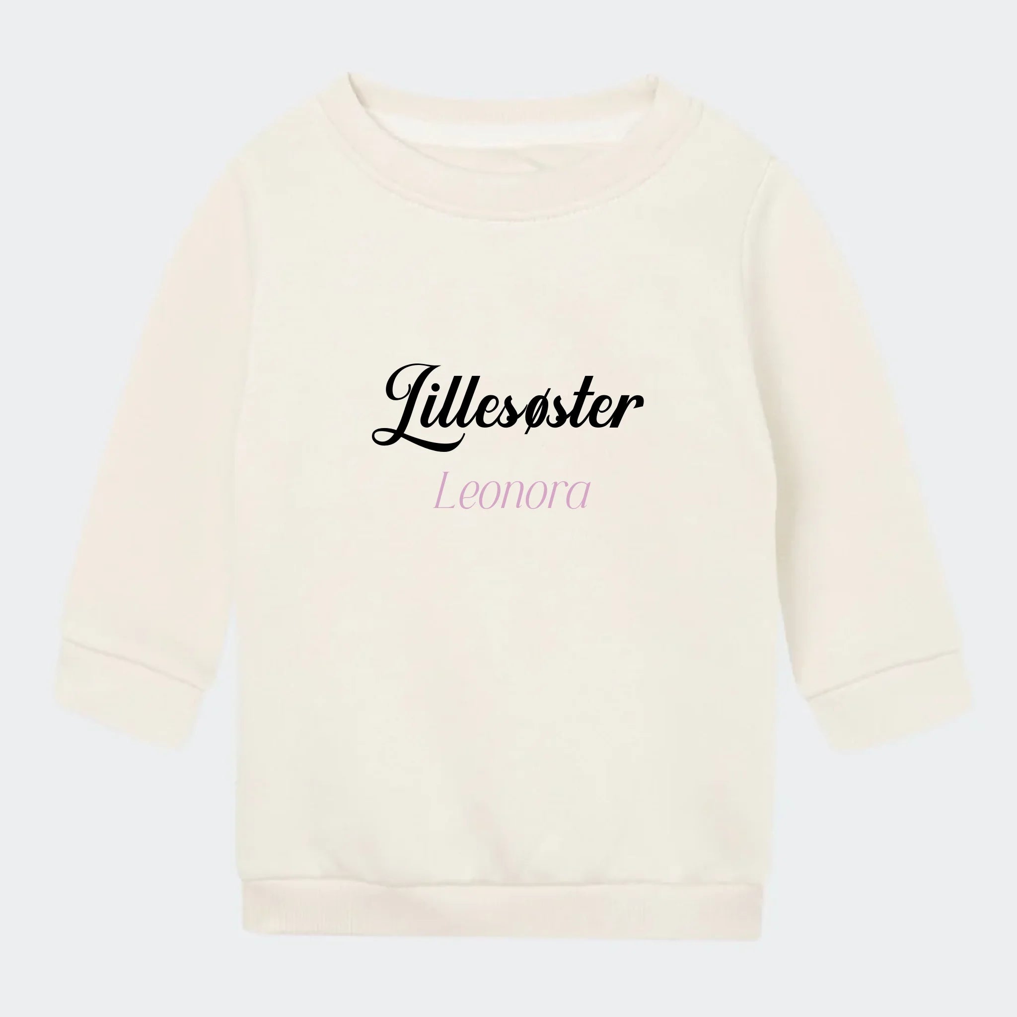 Sweatshirt til små børn – Søskende print, natur