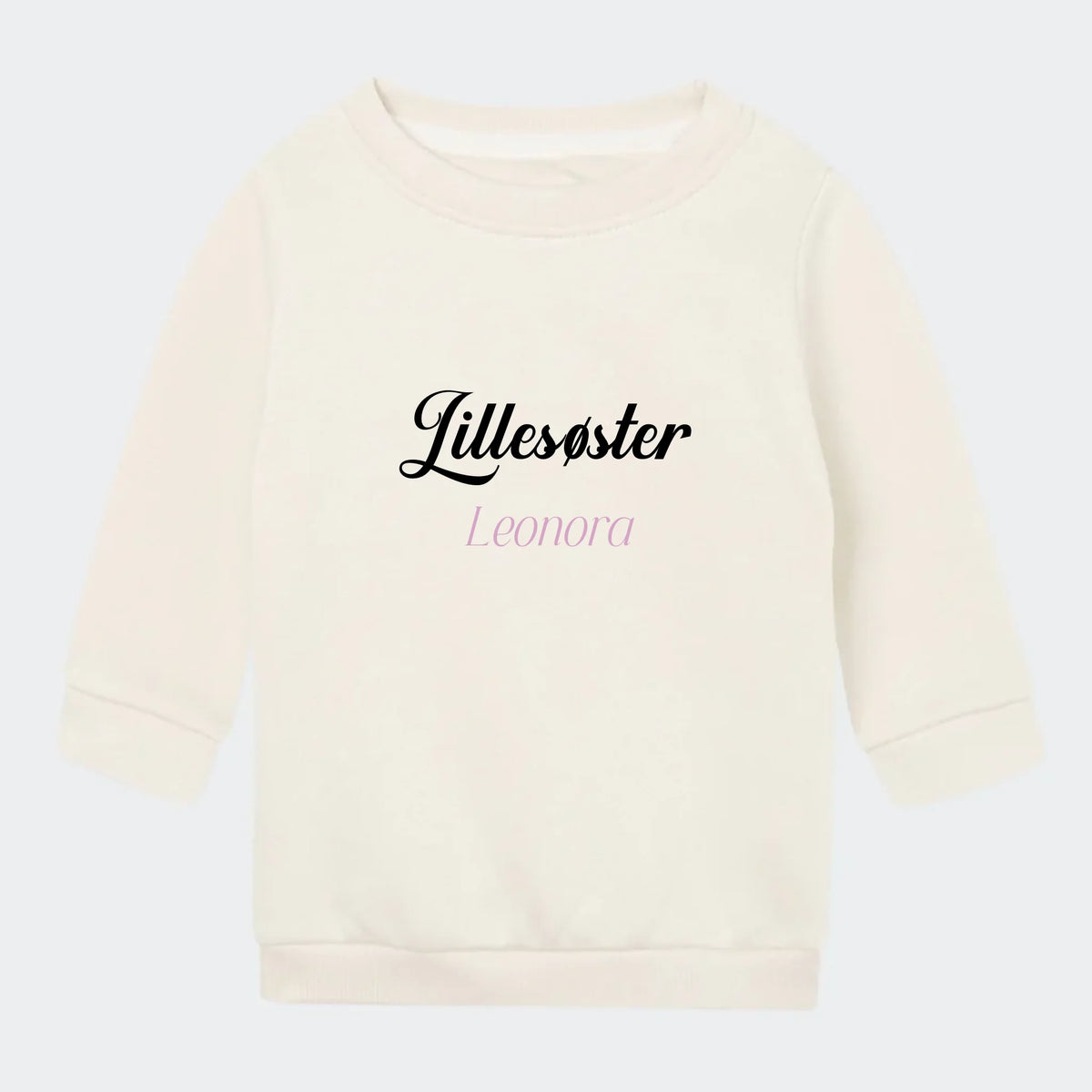 Sweatshirt til små børn – Søskende print, natur