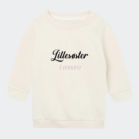 Sweatshirt til små børn – Søskende print, natur