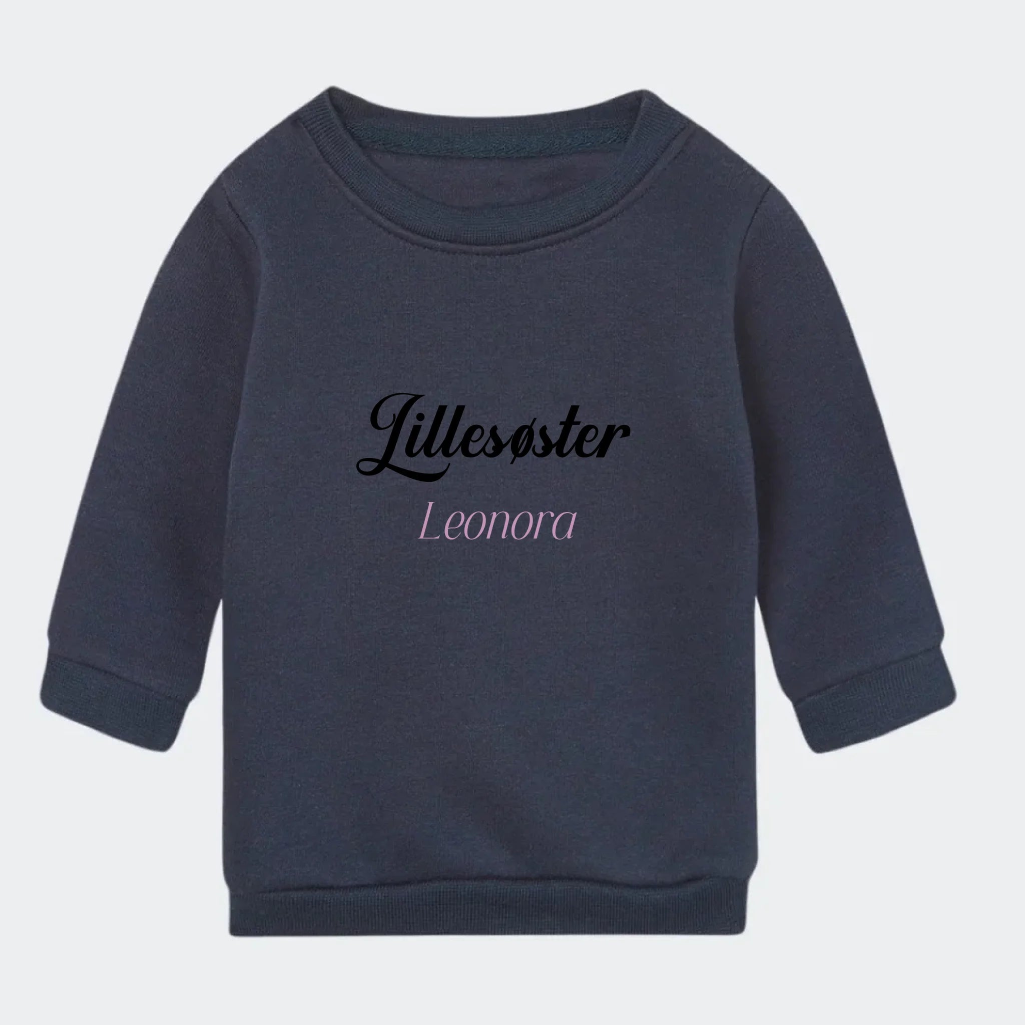 Sweatshirt til små børn – Søskende print, marineblå