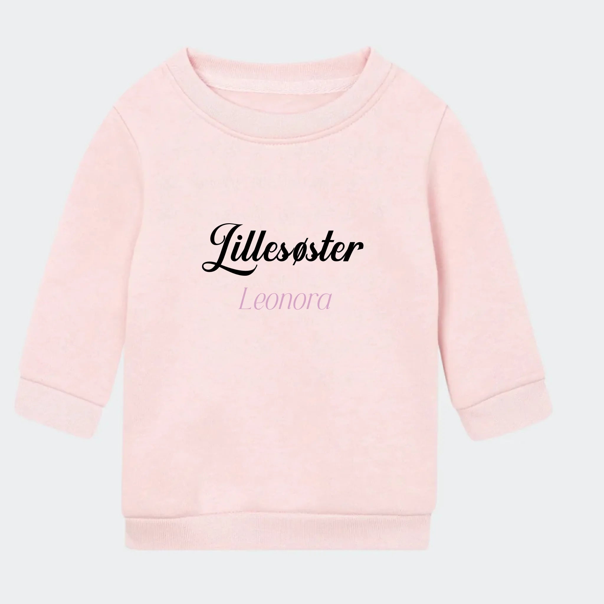 Sweatshirt til små børn – Søskende print, lyserød