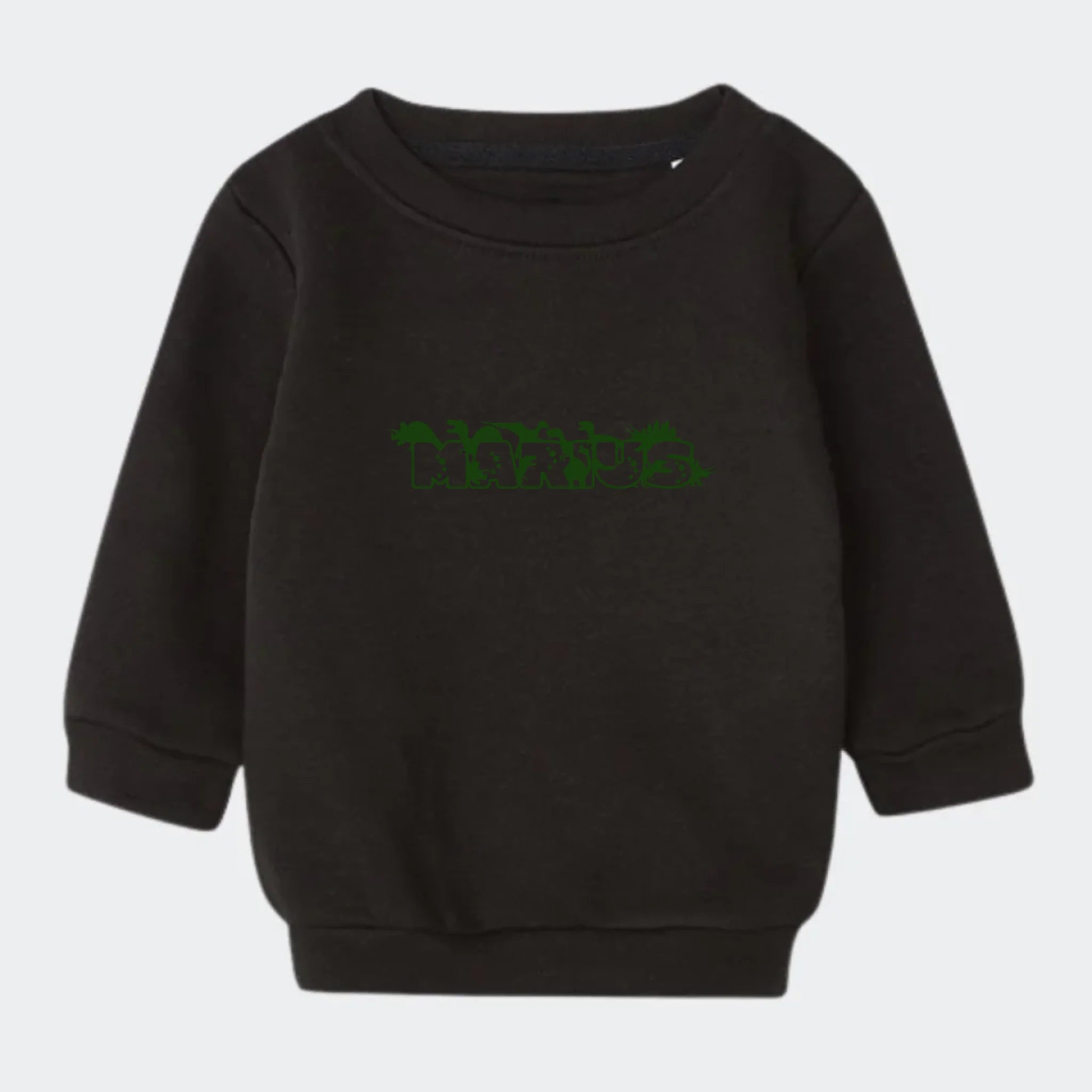 Sweatshirt til små børn – Dino skrift, sort