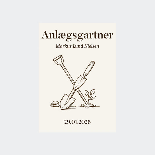 Plakat – Anlægsgartner uddannelse, Uden ramme