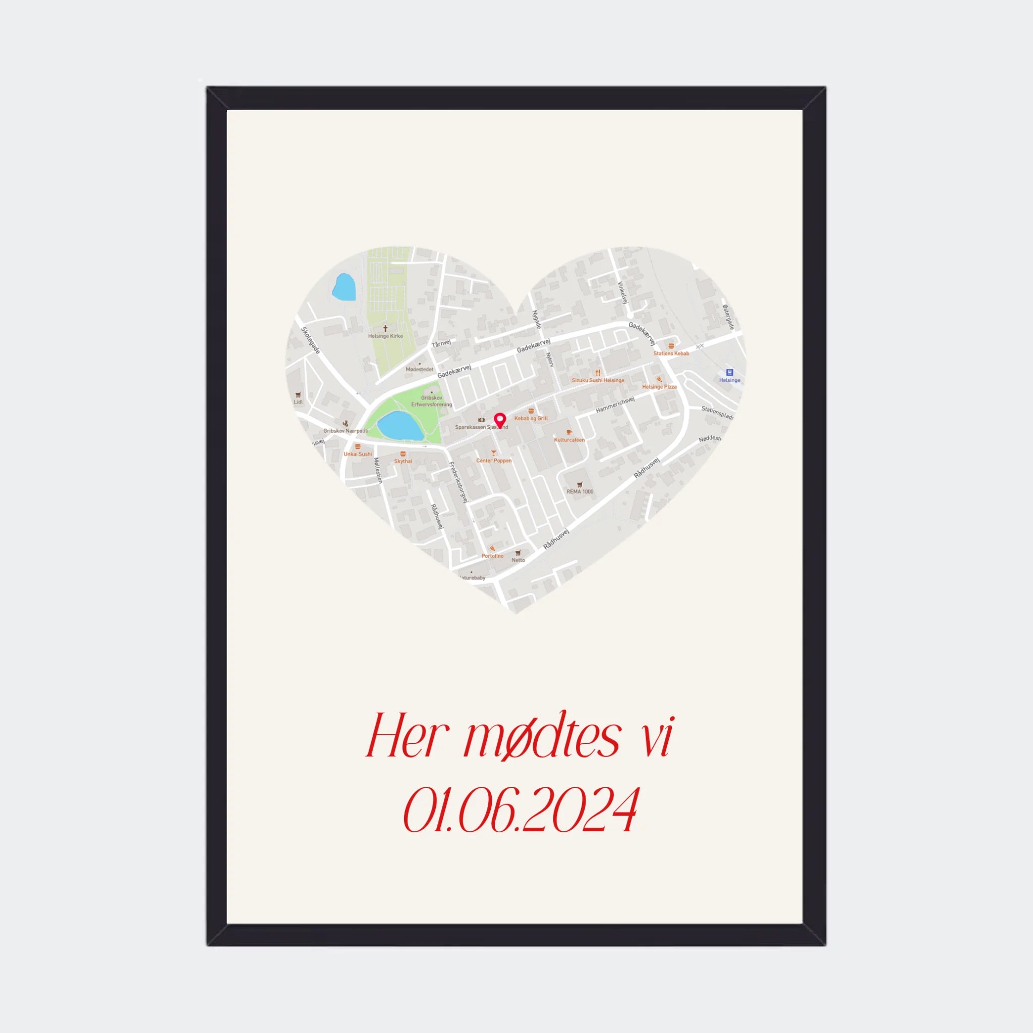 Plakat – Maps, A3 med sort ramme